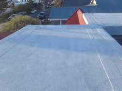 closeup view of a dormer primed with hydroepoxy